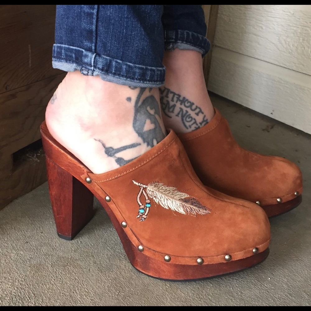 Vintage Cravo and Canela Brazil clog heels - Picture 4 of 4