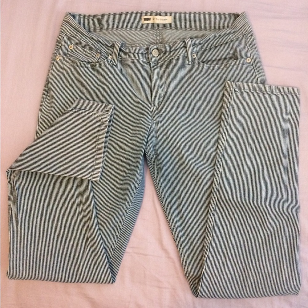 Levi's striped jeans