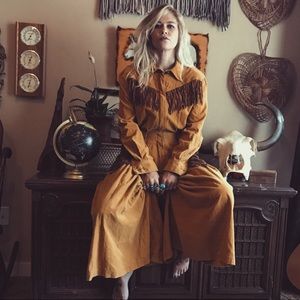 Vintage mustard colored jumpsuit