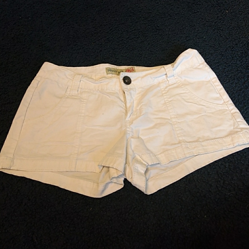 Paris blues white jean shorts