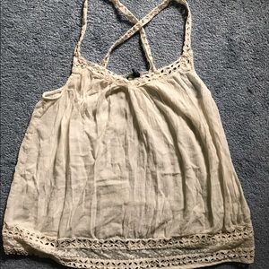 White boho tank