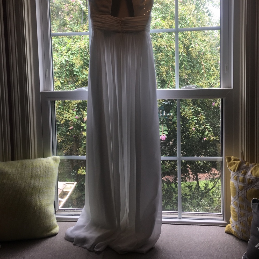 💘💕WHITE FLOOR LENGTH DRESS💕💘graduation prom - Picture 6 of 8
