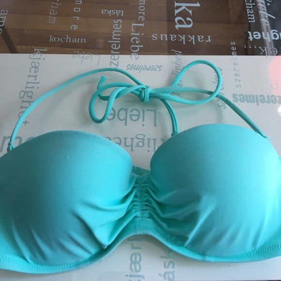 VICTORIAS SECRET Sea Foam Green Bikini Top - Picture 2 of 2