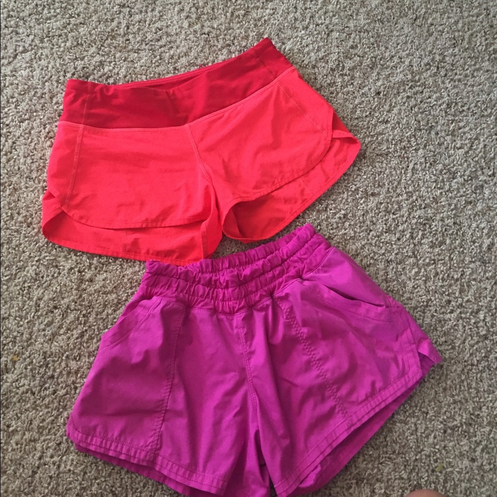 Lululemon speed shorts and running shorts