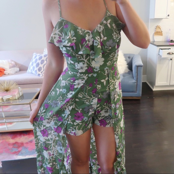 🌿Stacey Maxi Romper: GREEN - Picture 3 of 6