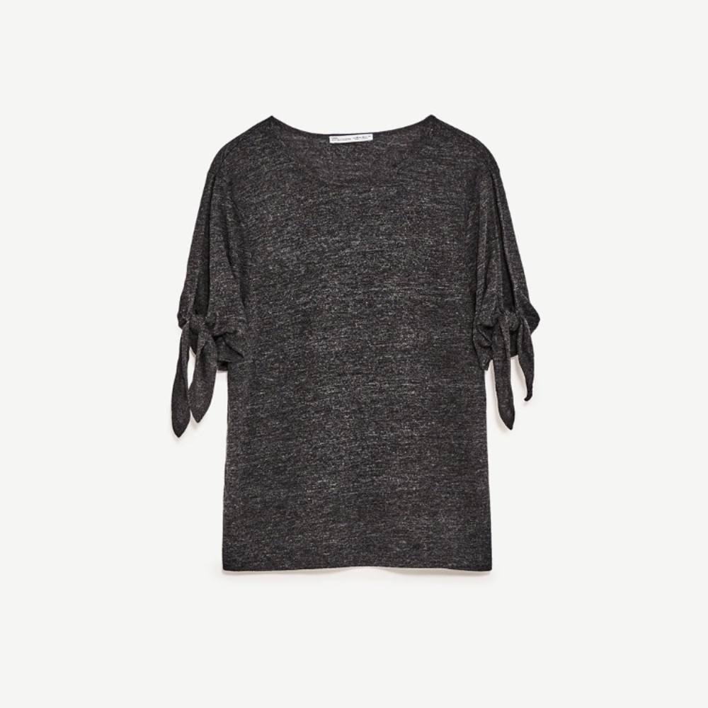 Zara t-shirt with cut out sleeves