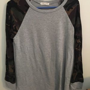 Camo sleeve shirt