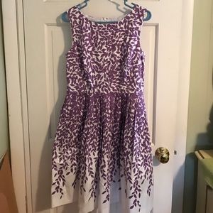 Size 8 Purple and White Dress