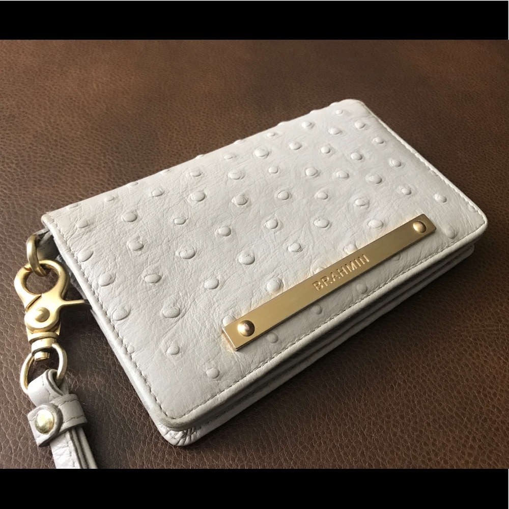 Brahmin Ostrich Leather Wallet/Wristlet