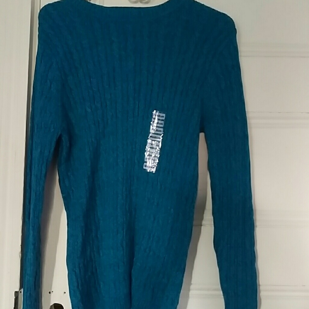 Karen Scott medium aqua color sweater