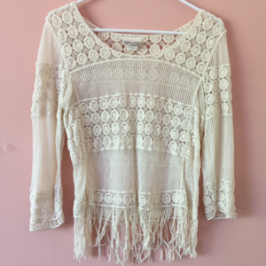 knit fringe top