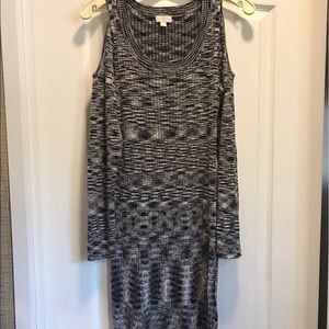 Shoulder less sweater dress