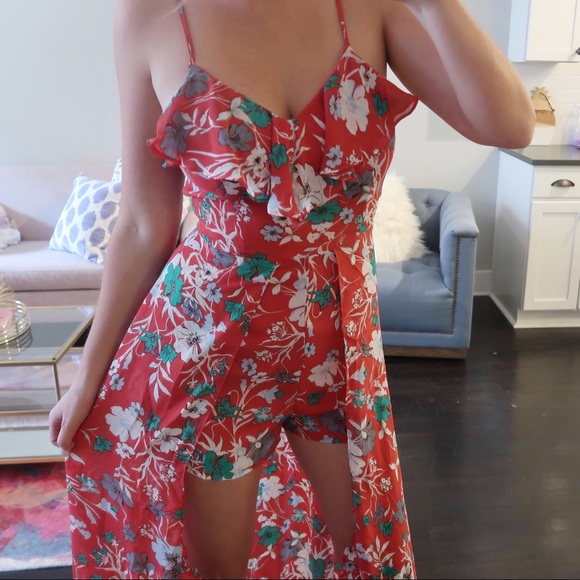 🌹Stacey Maxi Romper: SCARLET - Picture 4 of 6