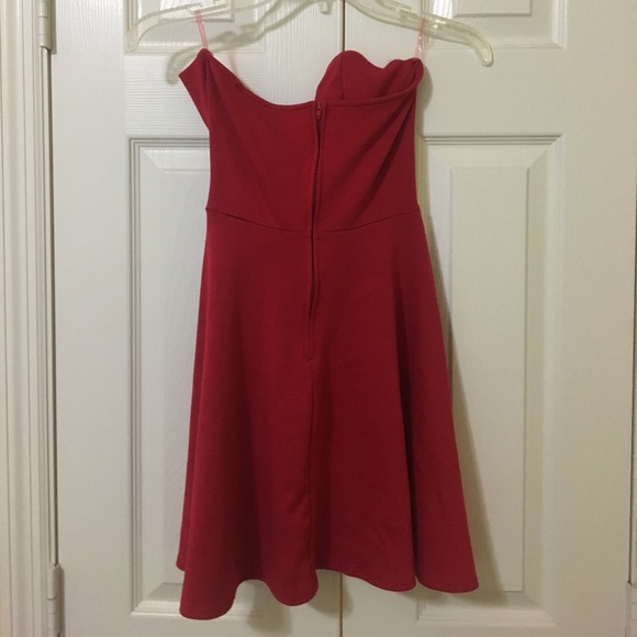 Deep V Red Dress - Picture 2 of 2