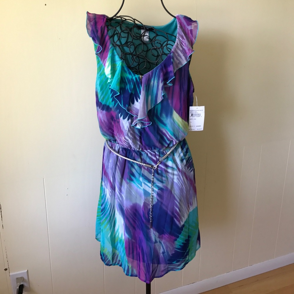 Aqua/Purple Cocktail Dress