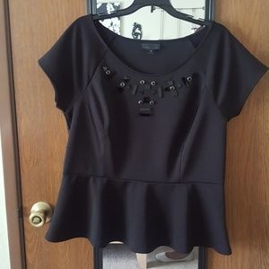 Embellished Peplum Top