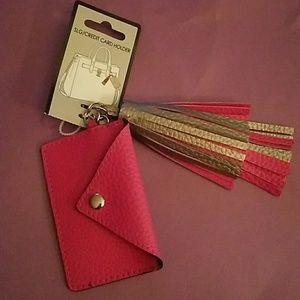 NWT Card holder with tassel