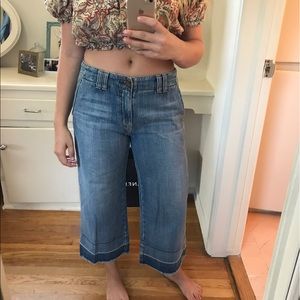 Current Elliott cropped flare jeans