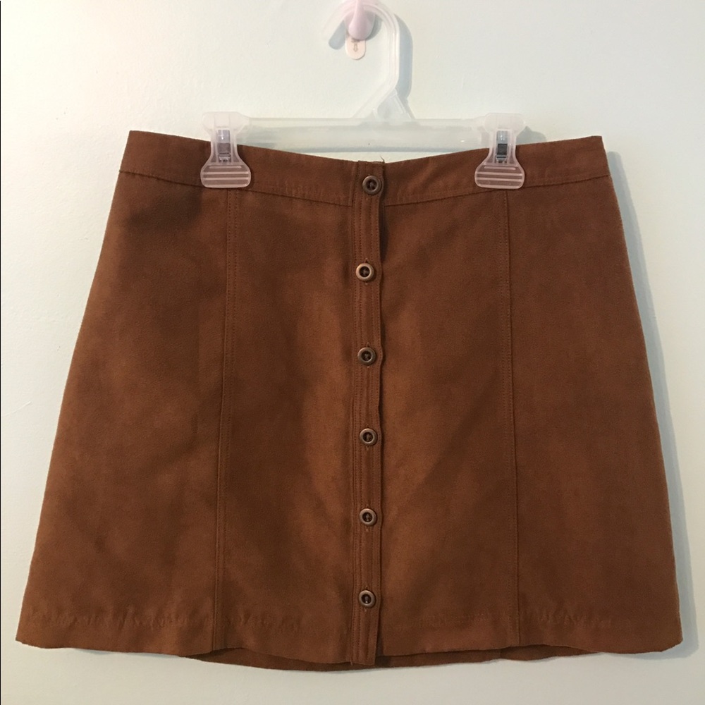 Hollister Faux Suede A-Line Skirt