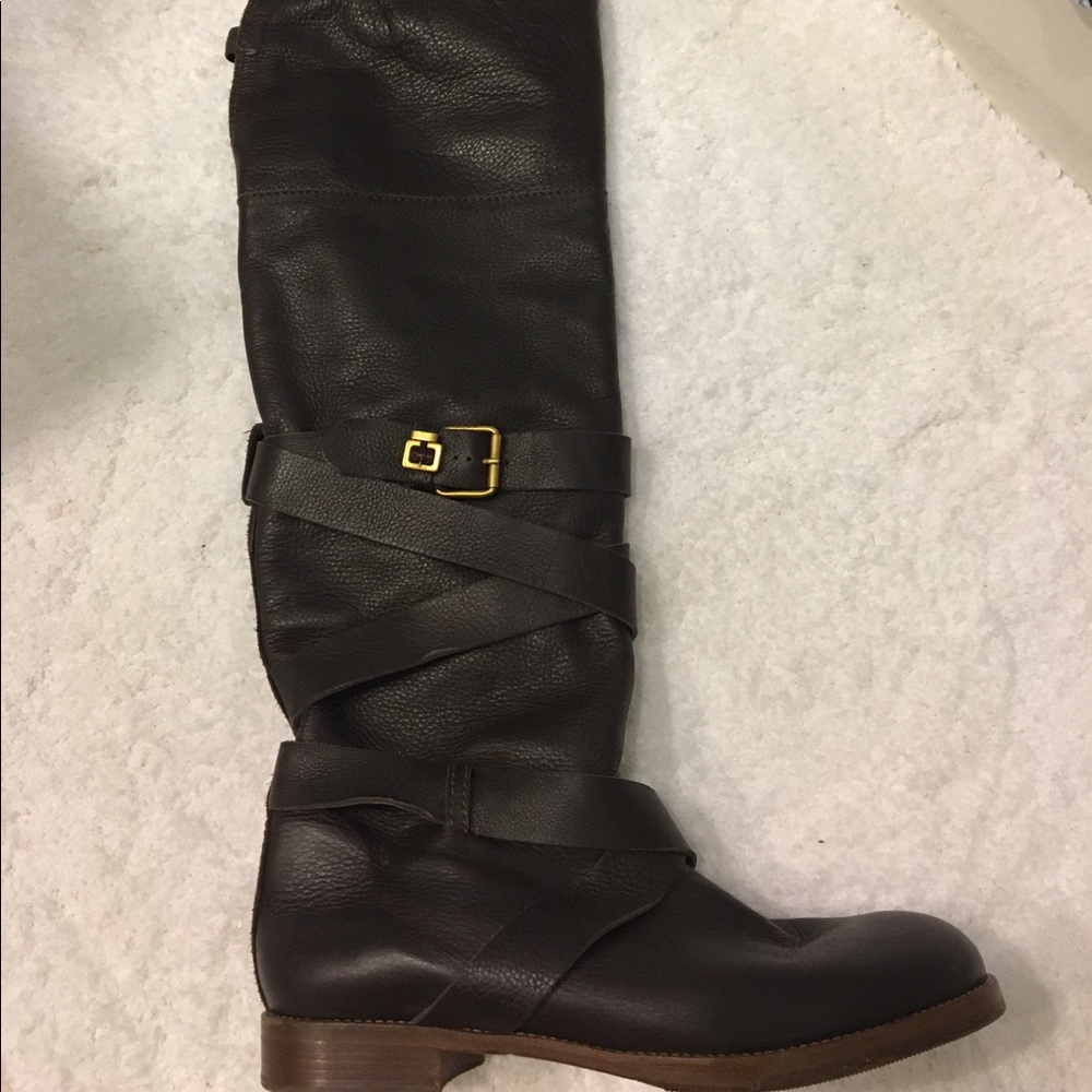 Chloe leather over-the-knee boots. Size 10
