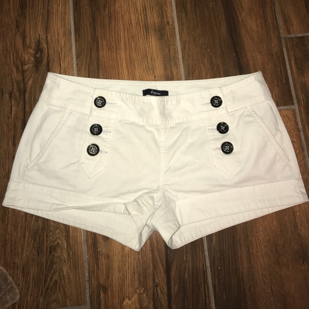 Express button up shorts 8