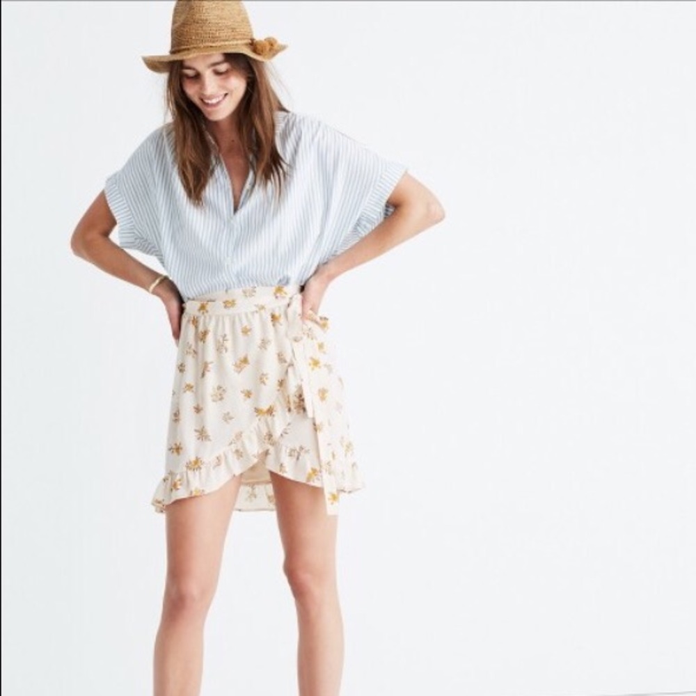 Madewell NWT Silk Wrap Skirt