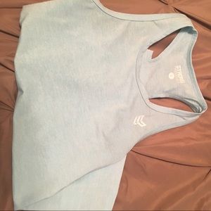 Strong Physiquez baby blue tank