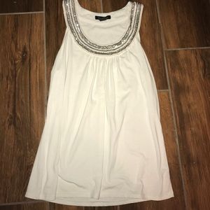 White House black market sequin neck top M