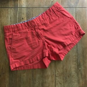 J. Crew coral broken-in chino shorts*