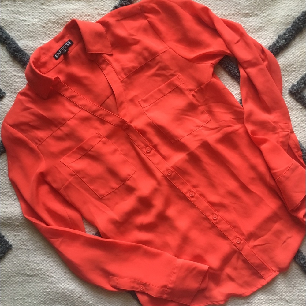 Express Button Down Blouse