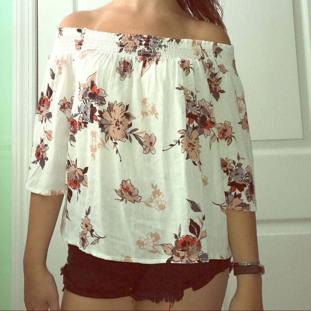 Off the shoulder floral top