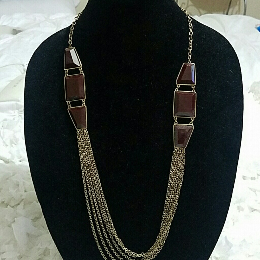 Burgundy necklace