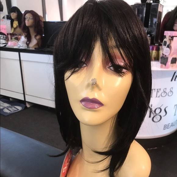 #Human #hair Remy wig Long black BOB main image 8