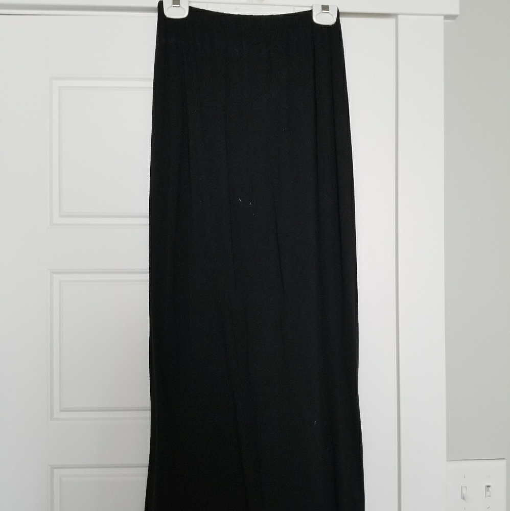 Simple black maxi skirt