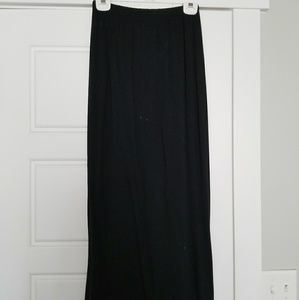 Simple black maxi skirt
