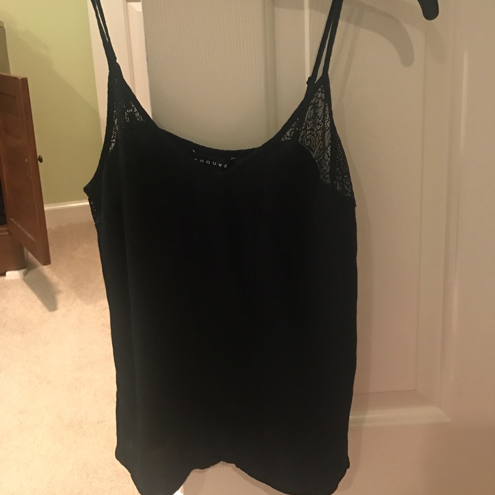 Lacy black tank top