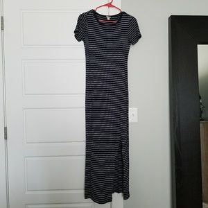Navy striped Maxi dress