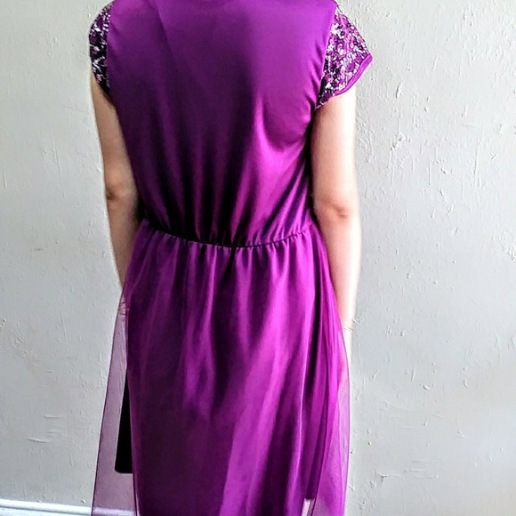 Purple shiny dress - Picture 5 of 6