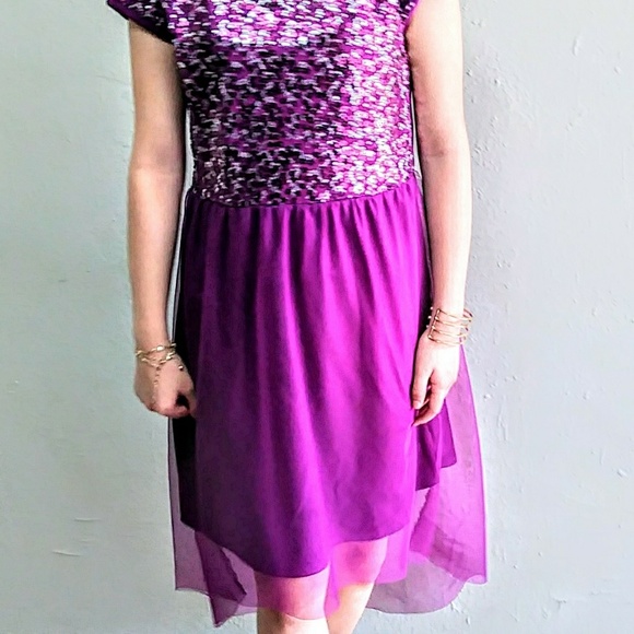 Purple shiny dress - Picture 6 of 6