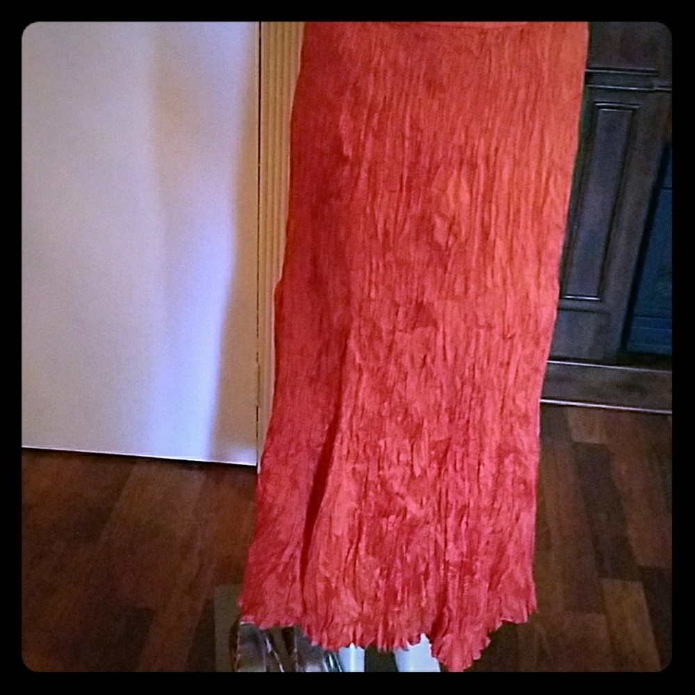 Silk Orange crush skirt