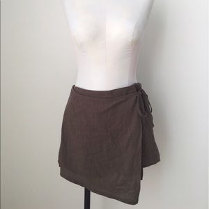 Khaki Wrap Skort
