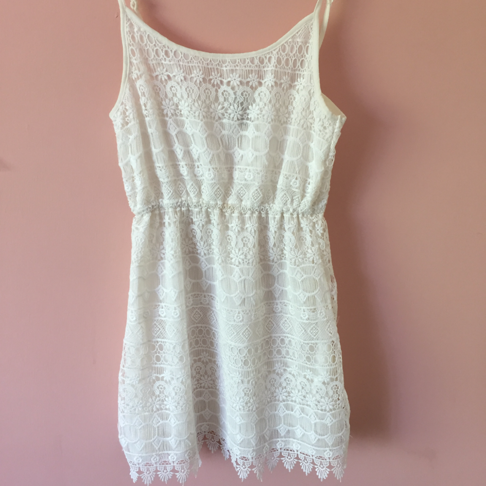 white lace dress