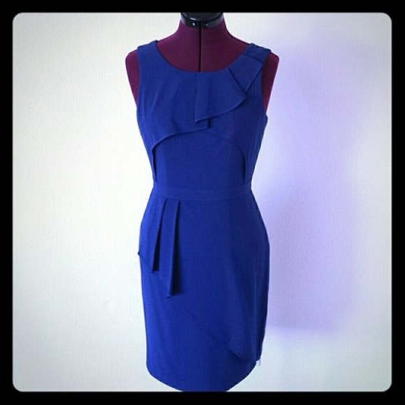 BCBGMaxAzria Siri Blue Depth Sleeveless Dress - Picture 4 of 4