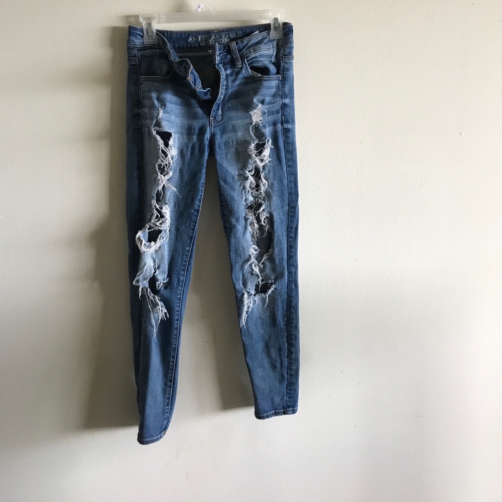 Shredded AE jeans