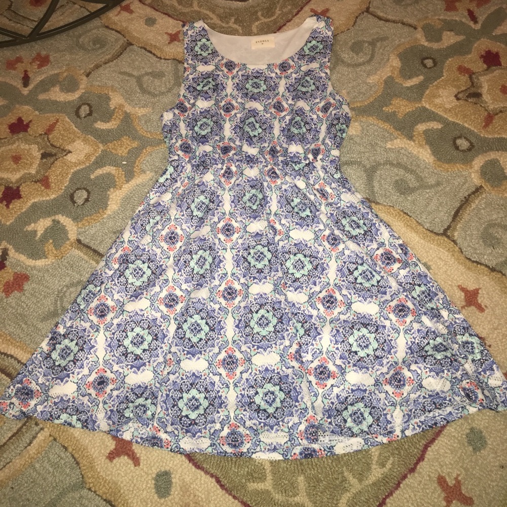 Blue floral dress
