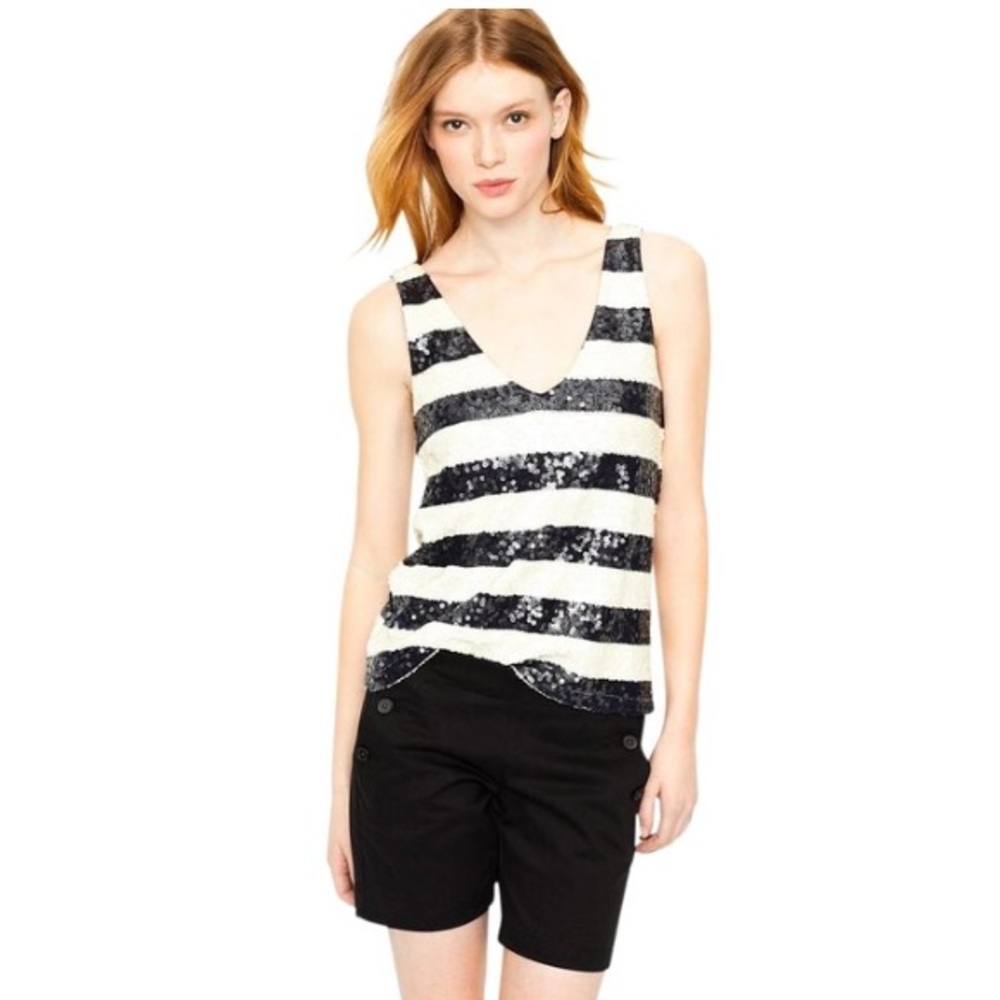 J. Crew Nautical Sequined Top