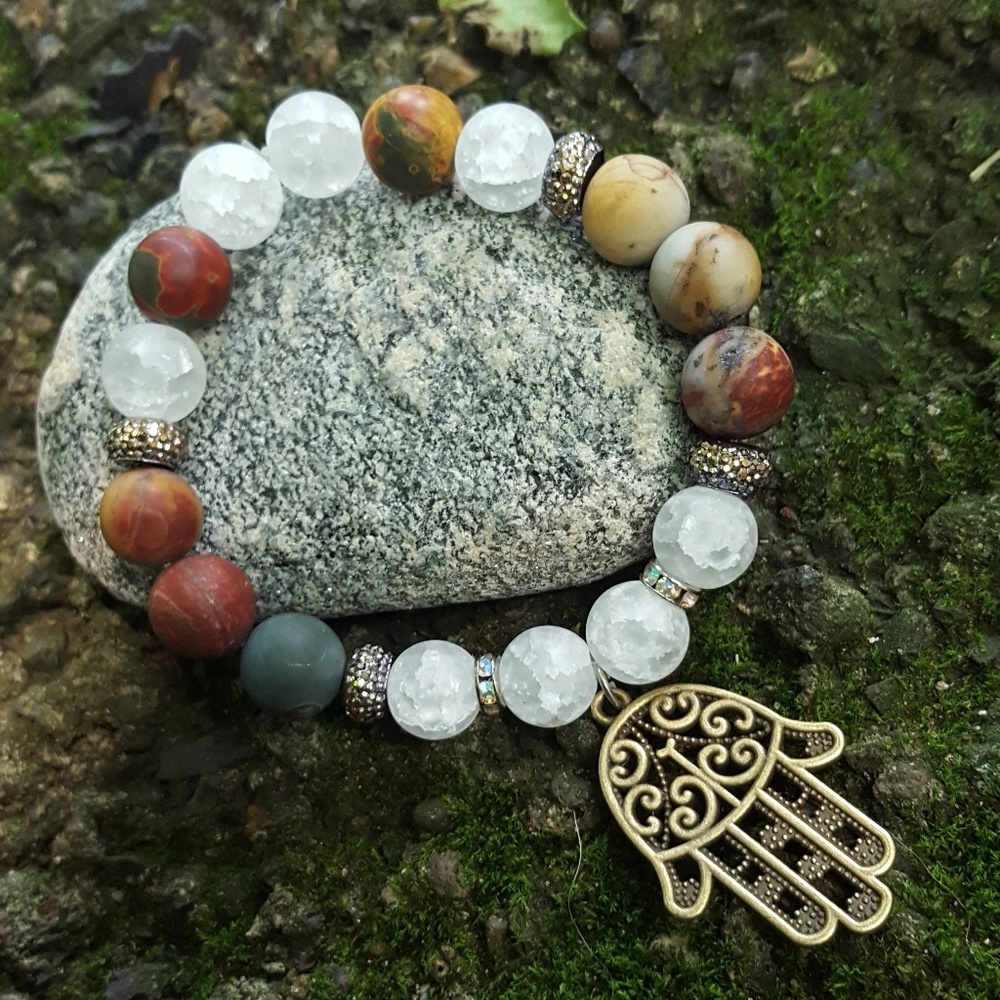 Healing Picasso Jasper & Howlite Bracelet