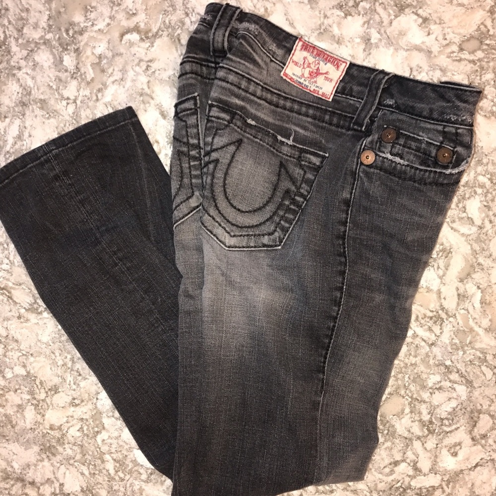 Dark Grey True Religion Jeans