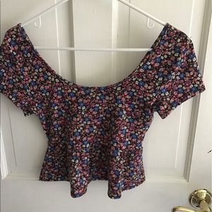 Cropped peplum top
