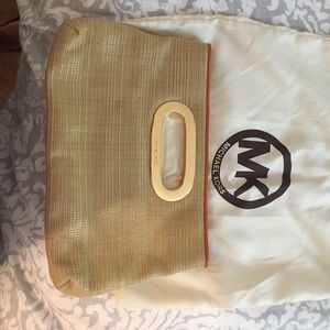 Michael Kors straw handbag